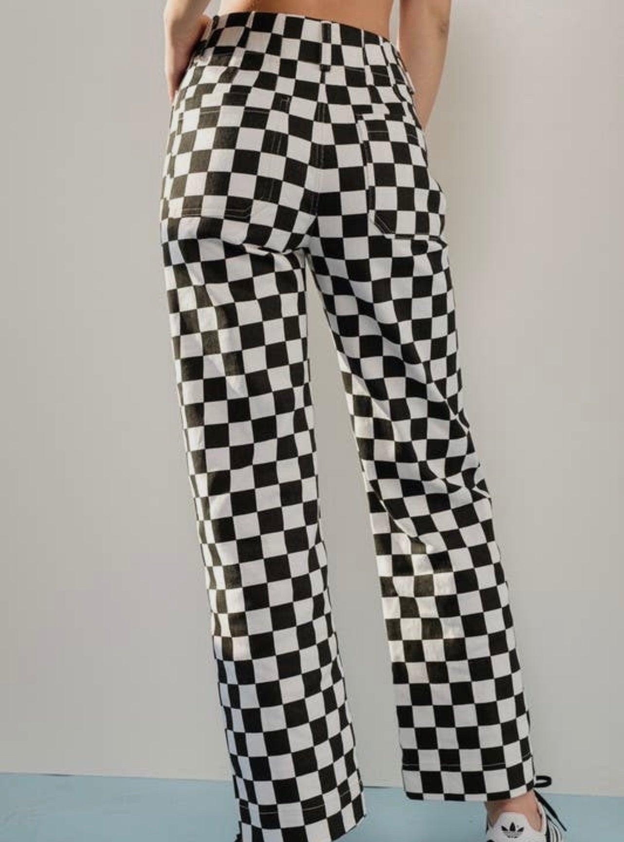 Demin Checkered Pants