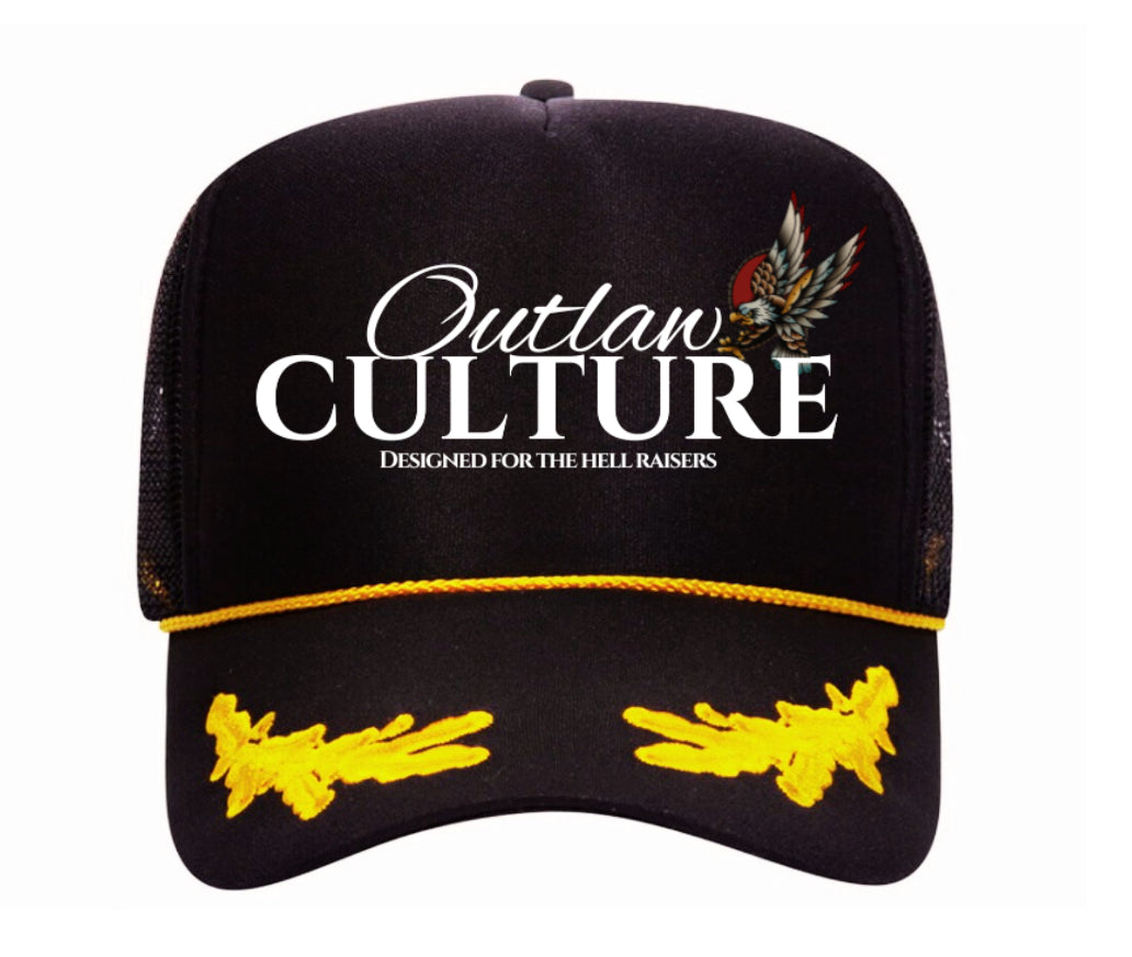 Outlaw Culture oak leaf trucker hat