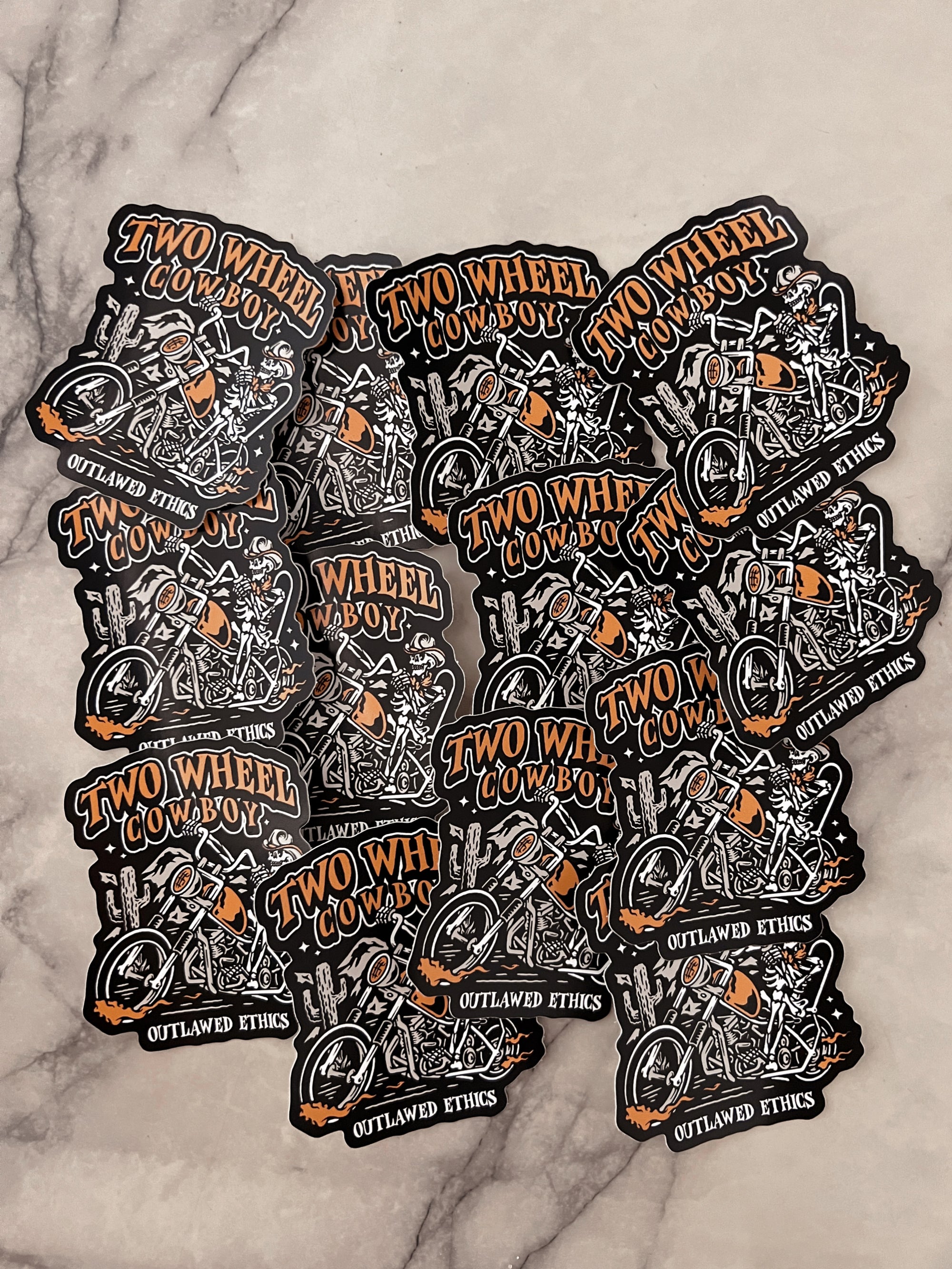 Two Wheel Cowboy 4” Sticker