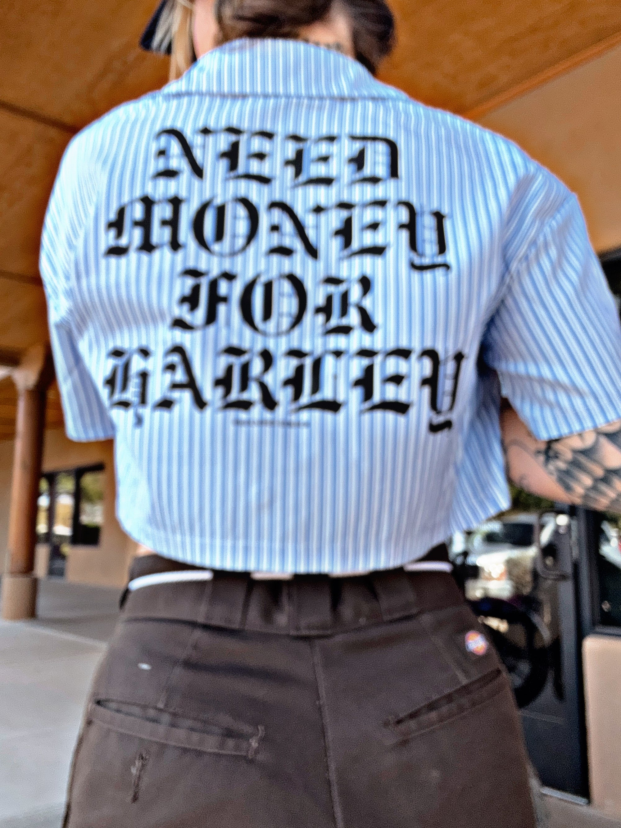 Shop Crop button up Need $ For Harley