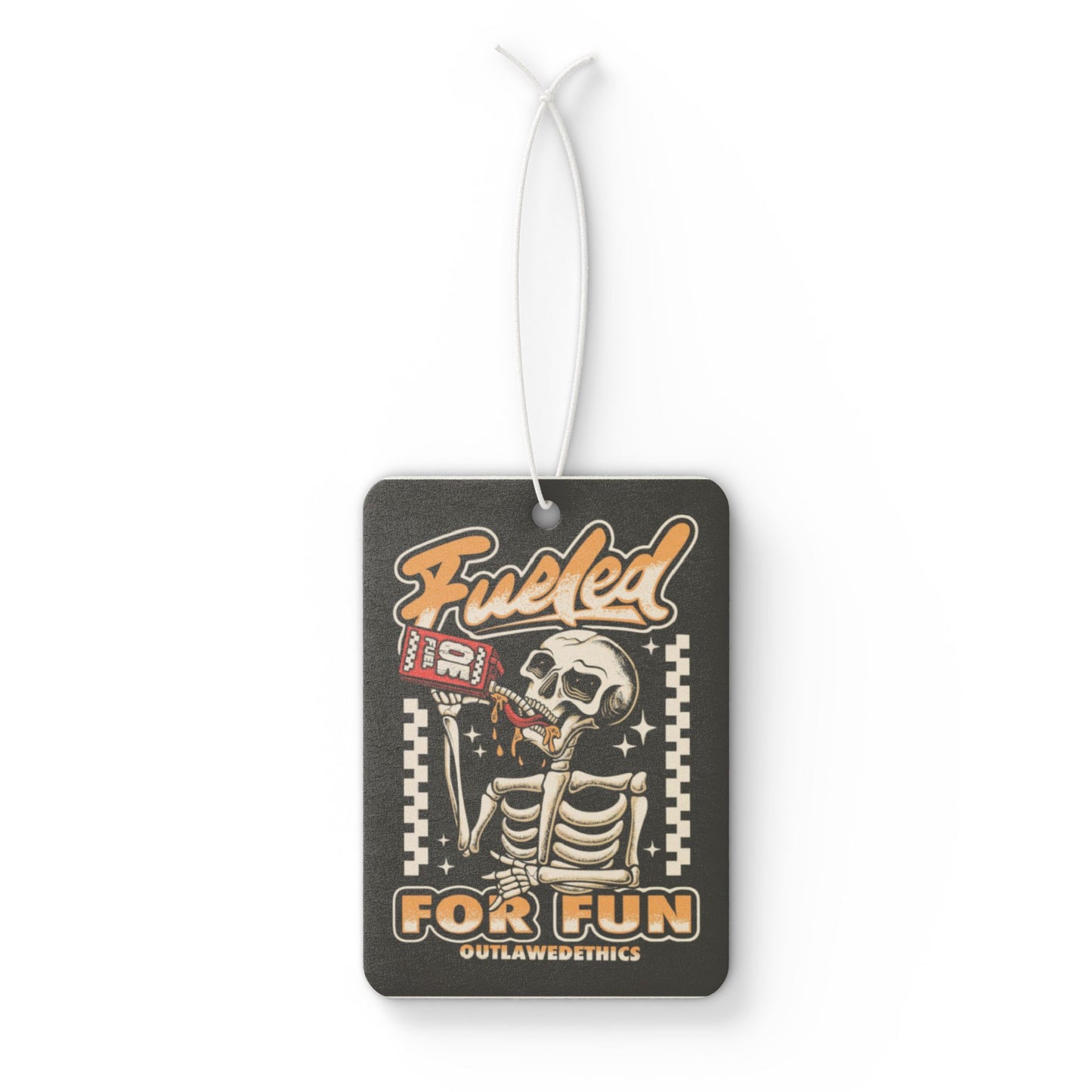 Vintage Skeleton Car Air Freshener - Fueling Fun with Outlaw Vibes