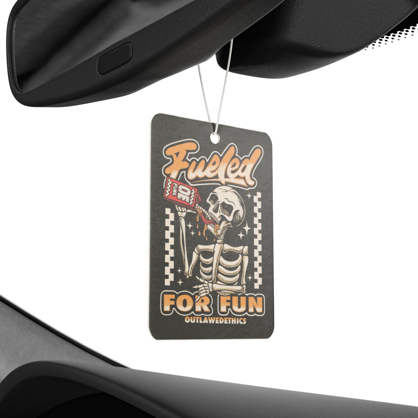 Vintage Skeleton Car Air Freshener - Fueling Fun with Outlaw Vibes