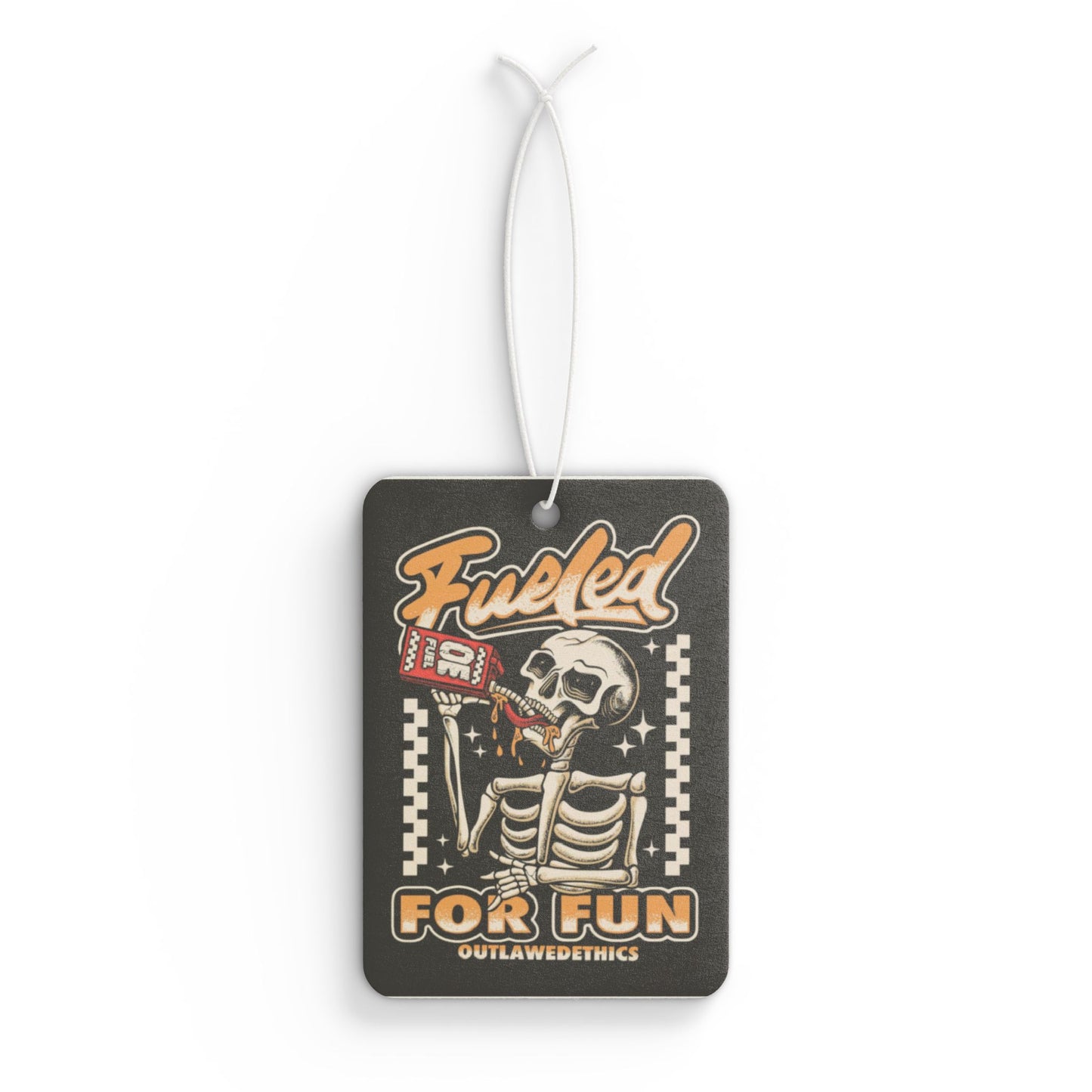 Vintage Skeleton Car Air Freshener - Fueling Fun with Outlaw Vibes