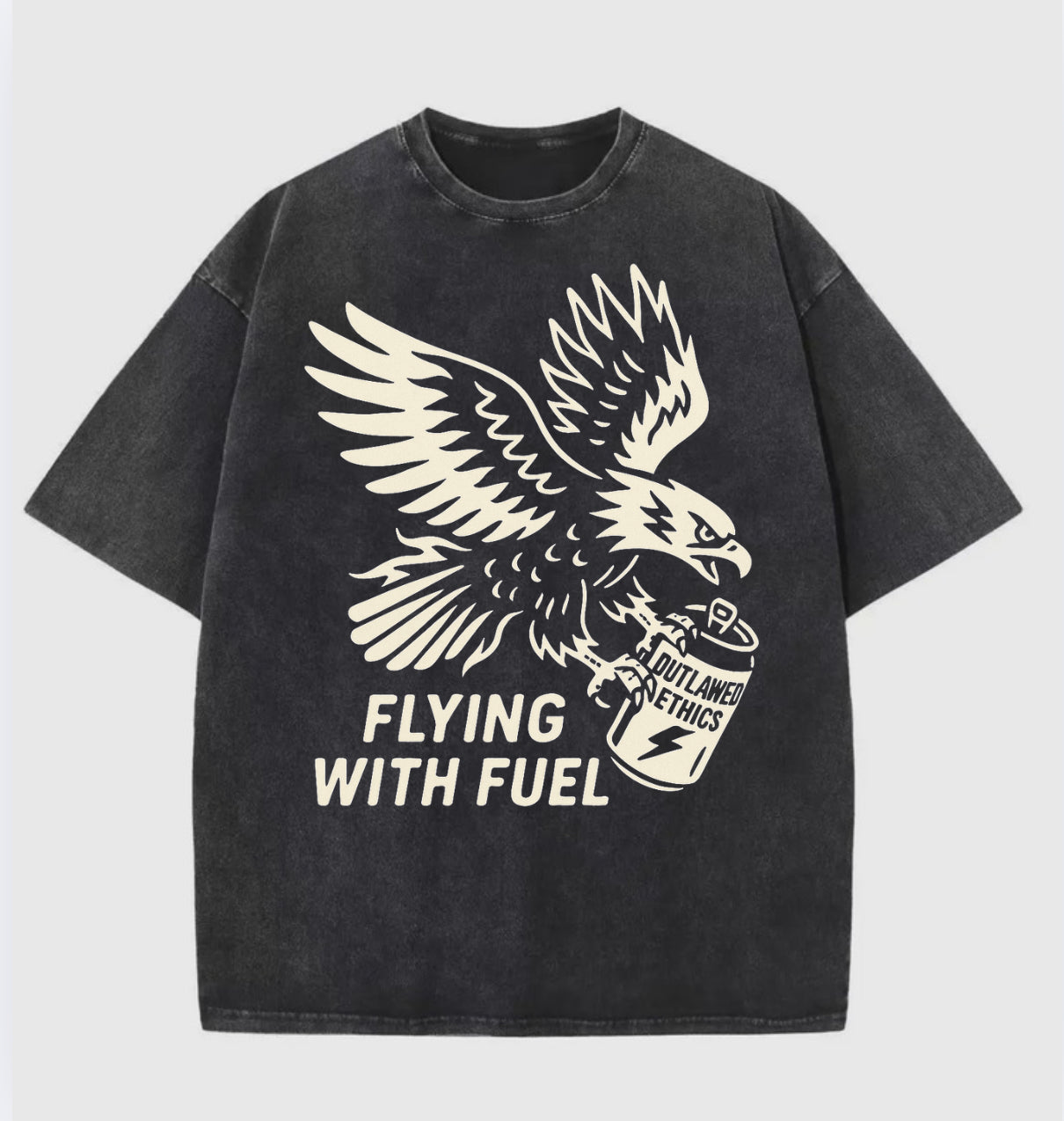 Flying with fuel oversized tee