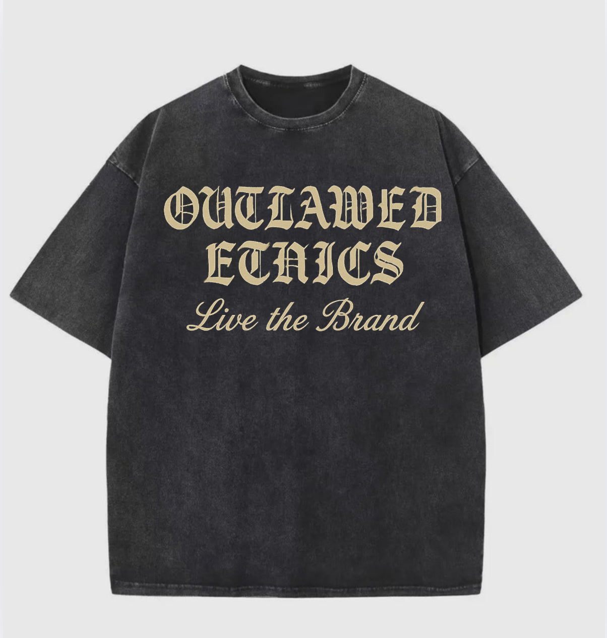Outlawed ethics live the brand oversized tee