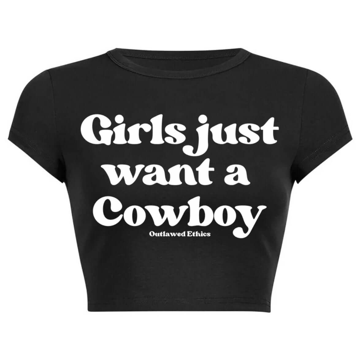 cowboy crop tee