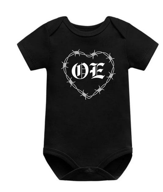 BARBED WIRE OE HEART ONESIE