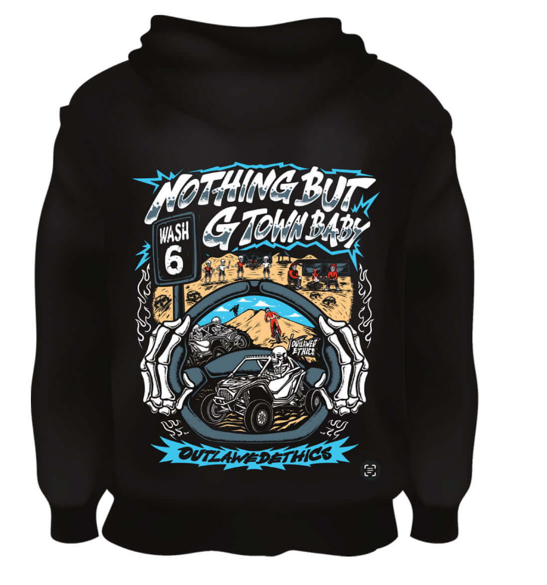 Nothing but G Town baby hoodie featuring vibrant graphic design and soft fabric for kids.