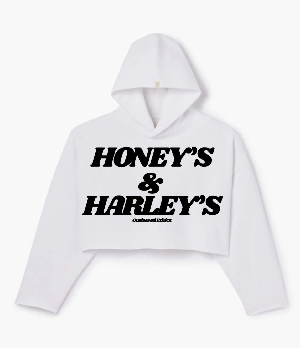 Honeys & Harleys cropped hoodie