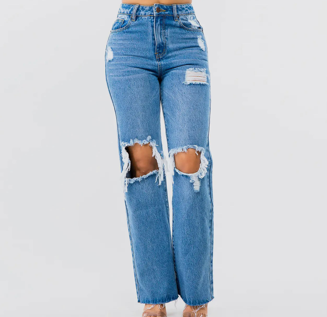 Dixie Distressed Flare Jeans