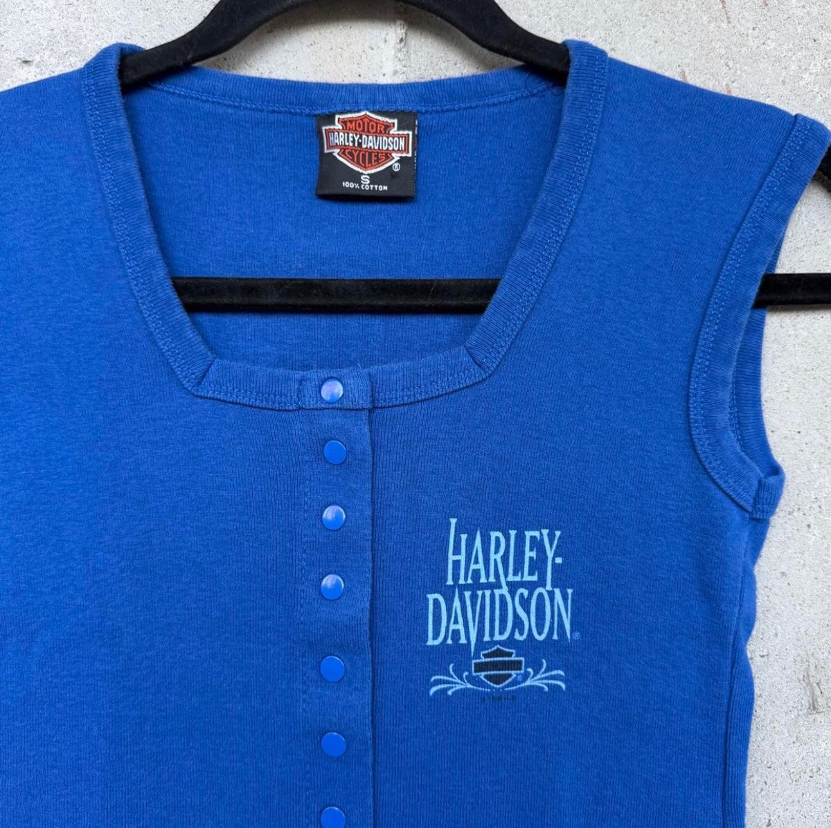 Harley Davidson button up tank vintage inspired