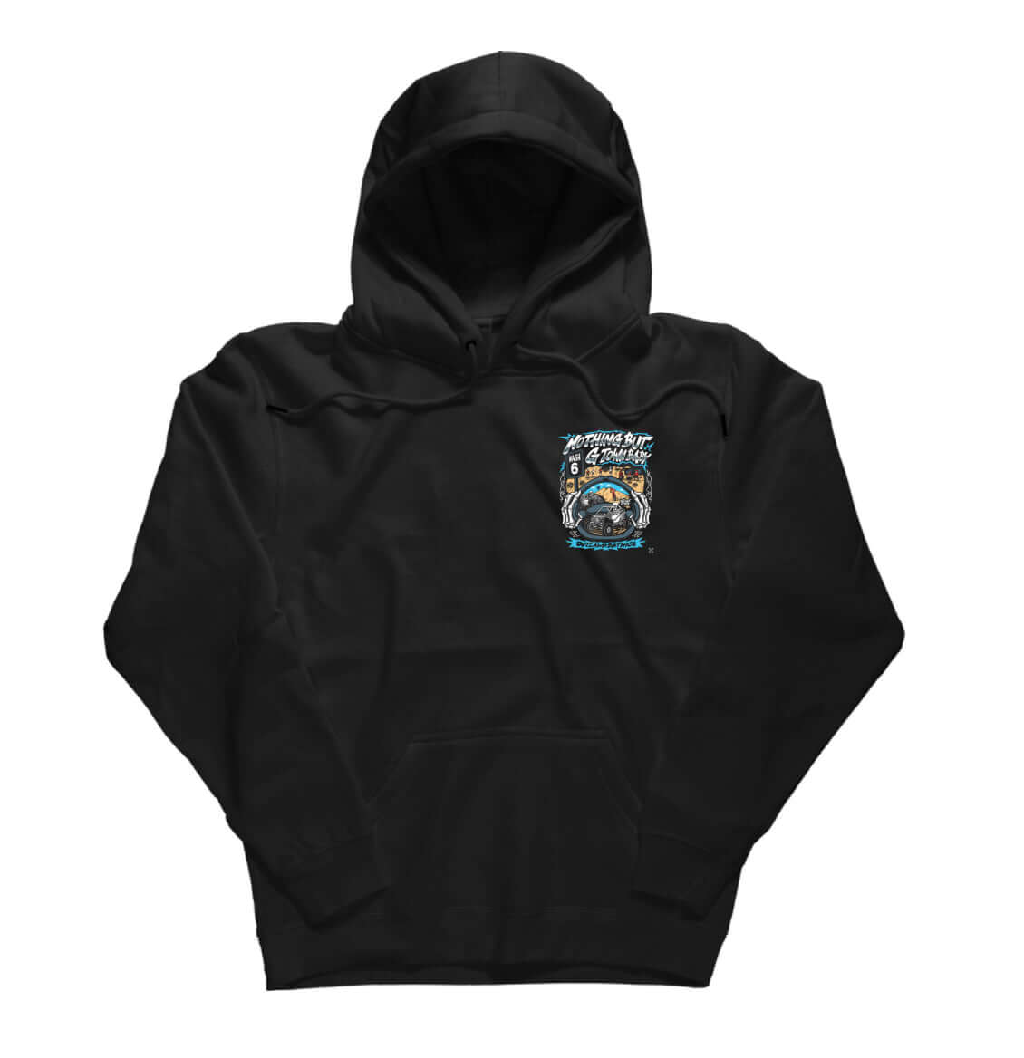 Nothing but G Town baby hoodie in black with colorful graphic design, perfect for kids' stylish comfort.