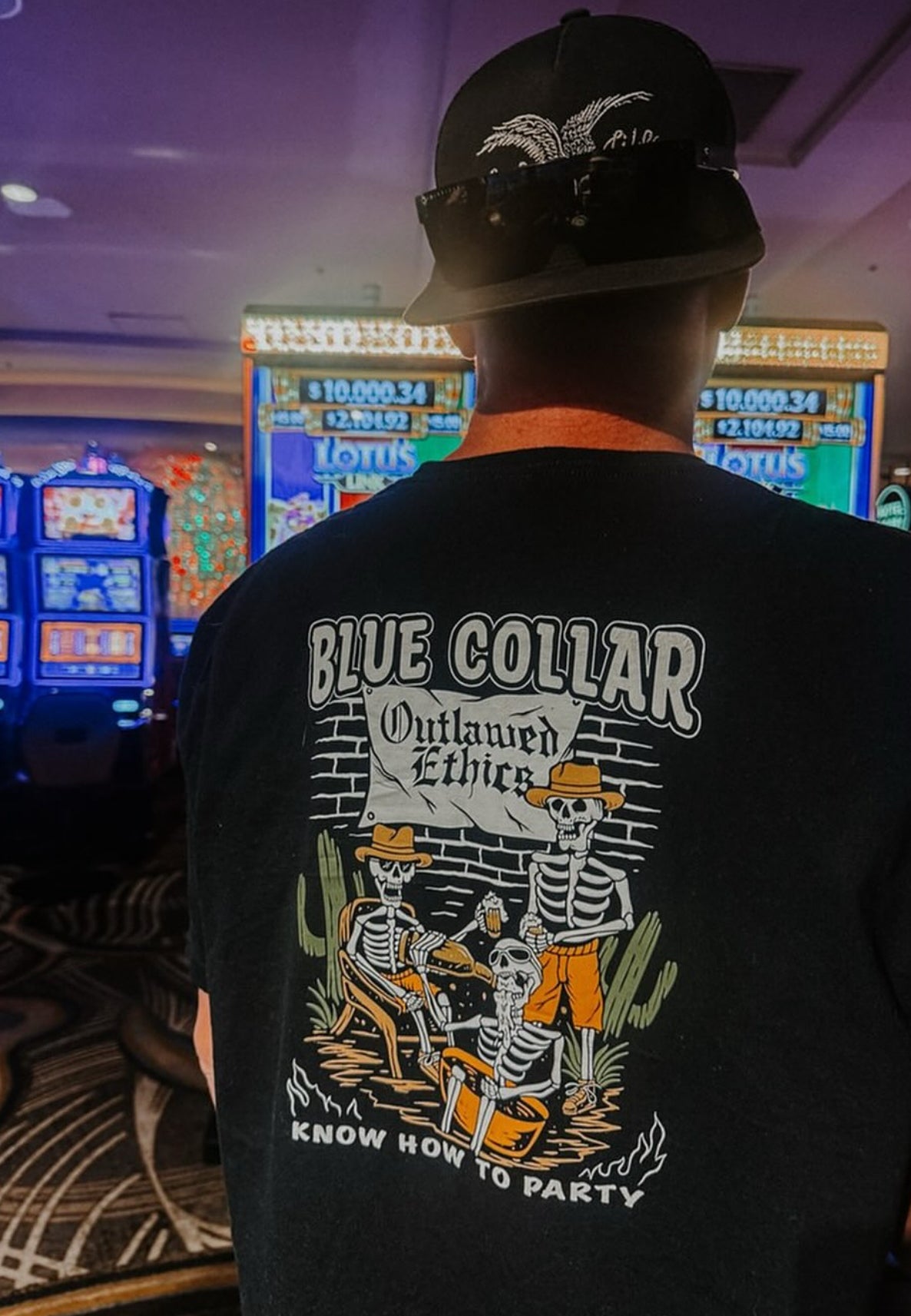 Blue collar know how to party graphic tee