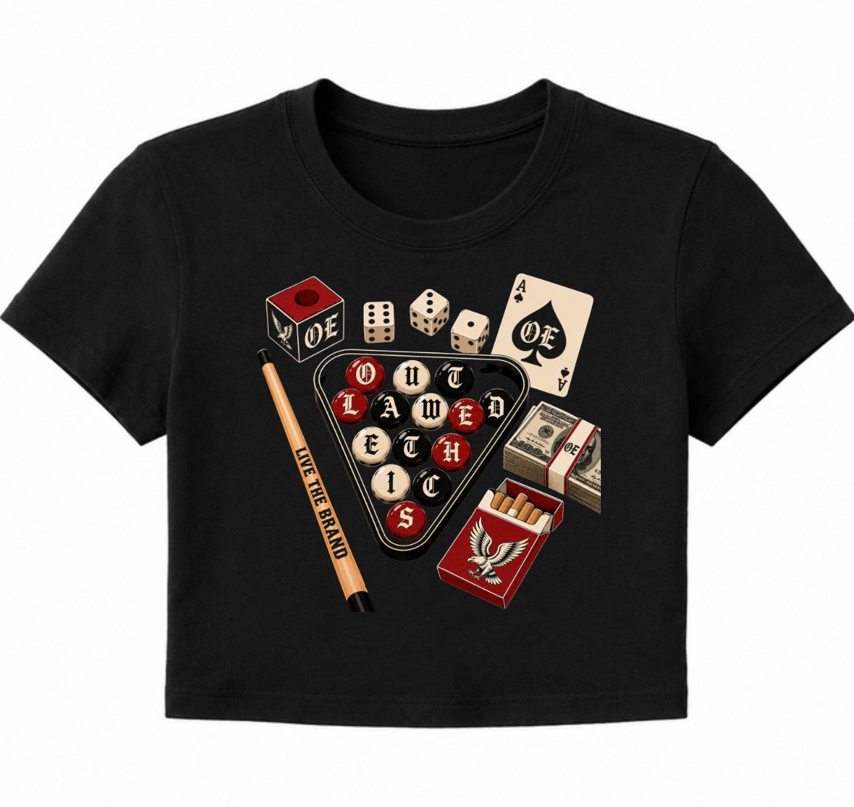 House rules crop tee