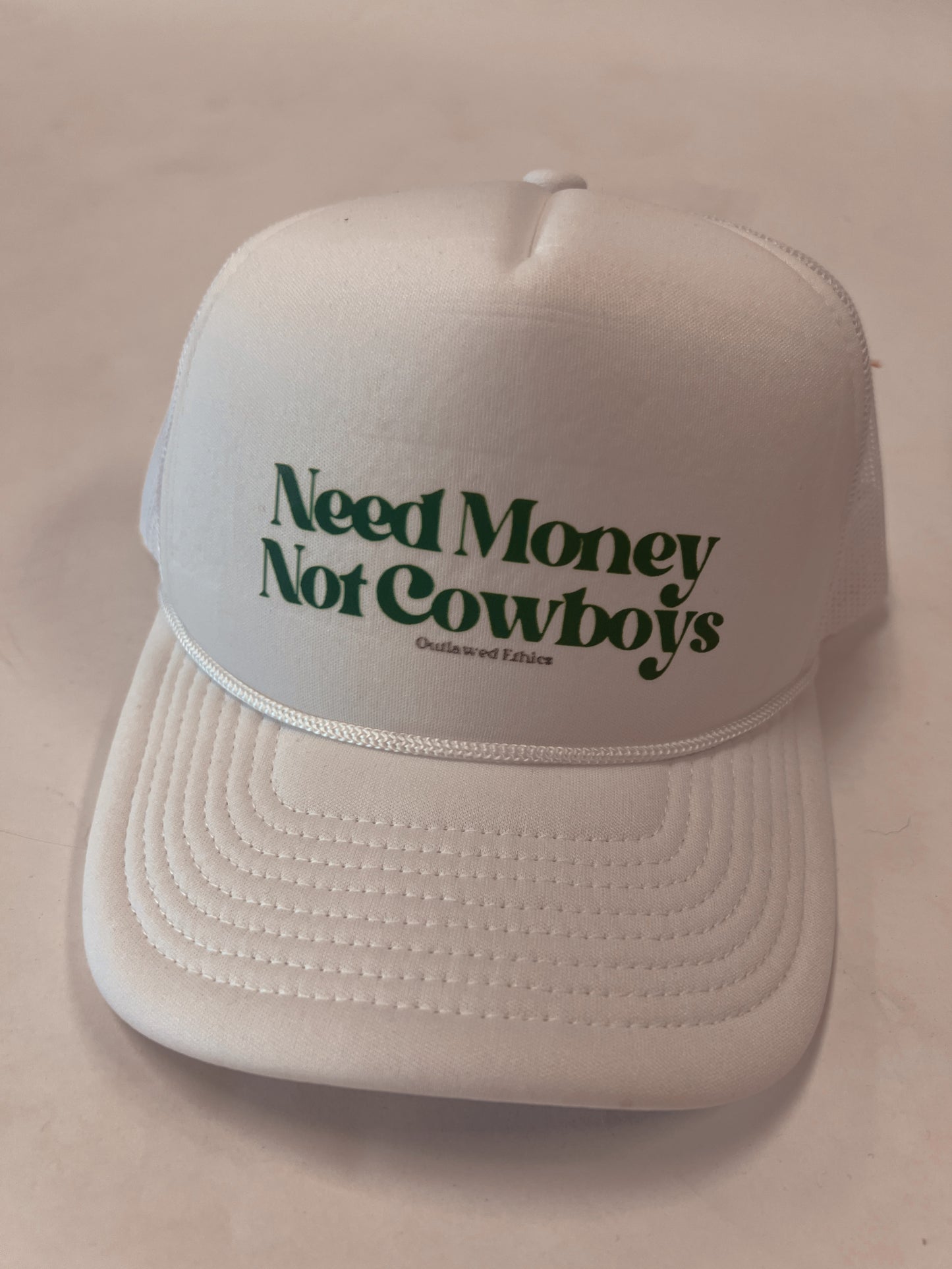 Need Money Not Cowboys Rope Trucker Hat