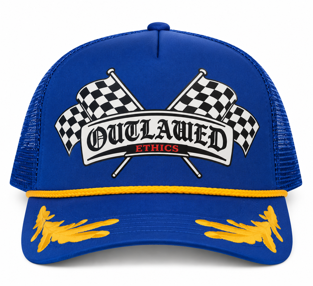Checkered pass trucker hat