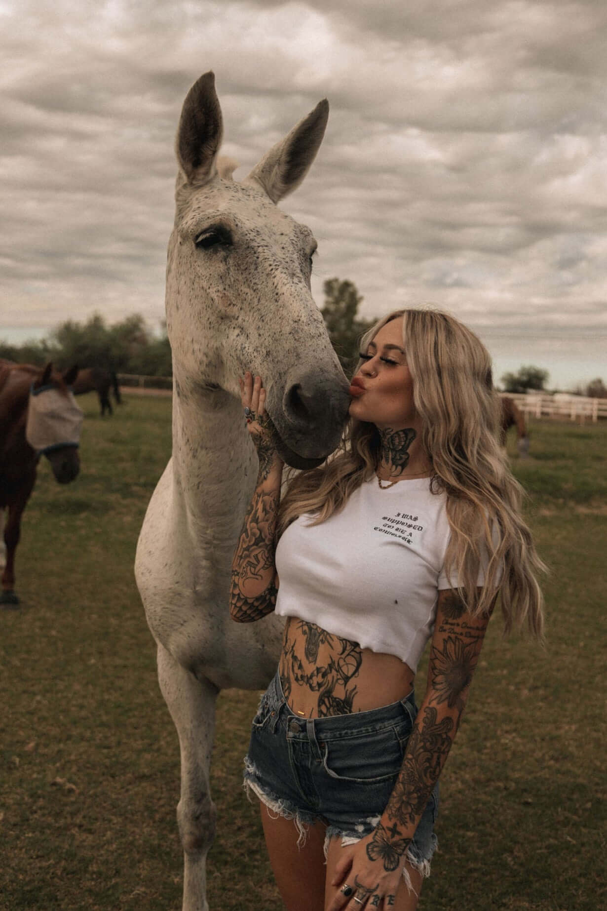 I was supposed to be a cowgirl crop tee