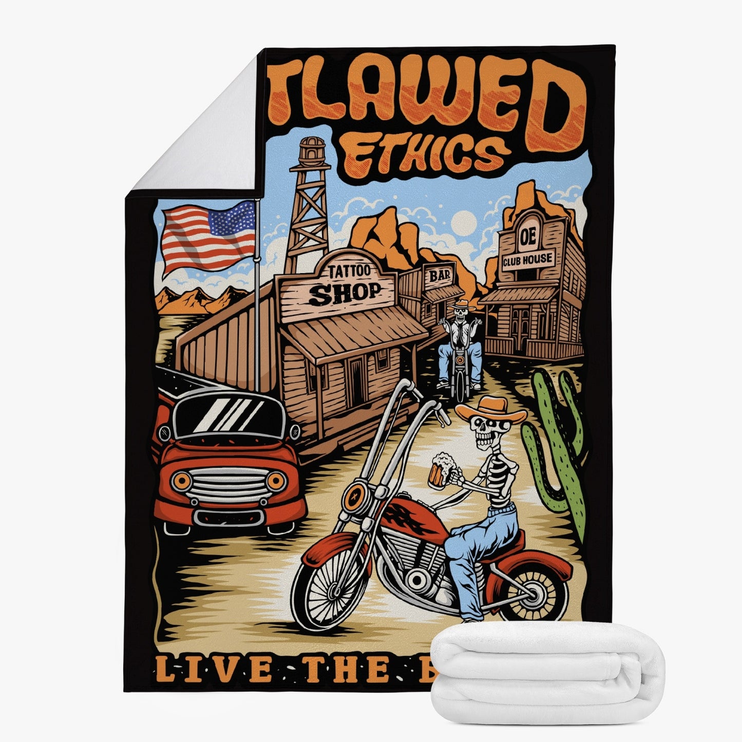 Outlawed Ethics Town Throw Blanket