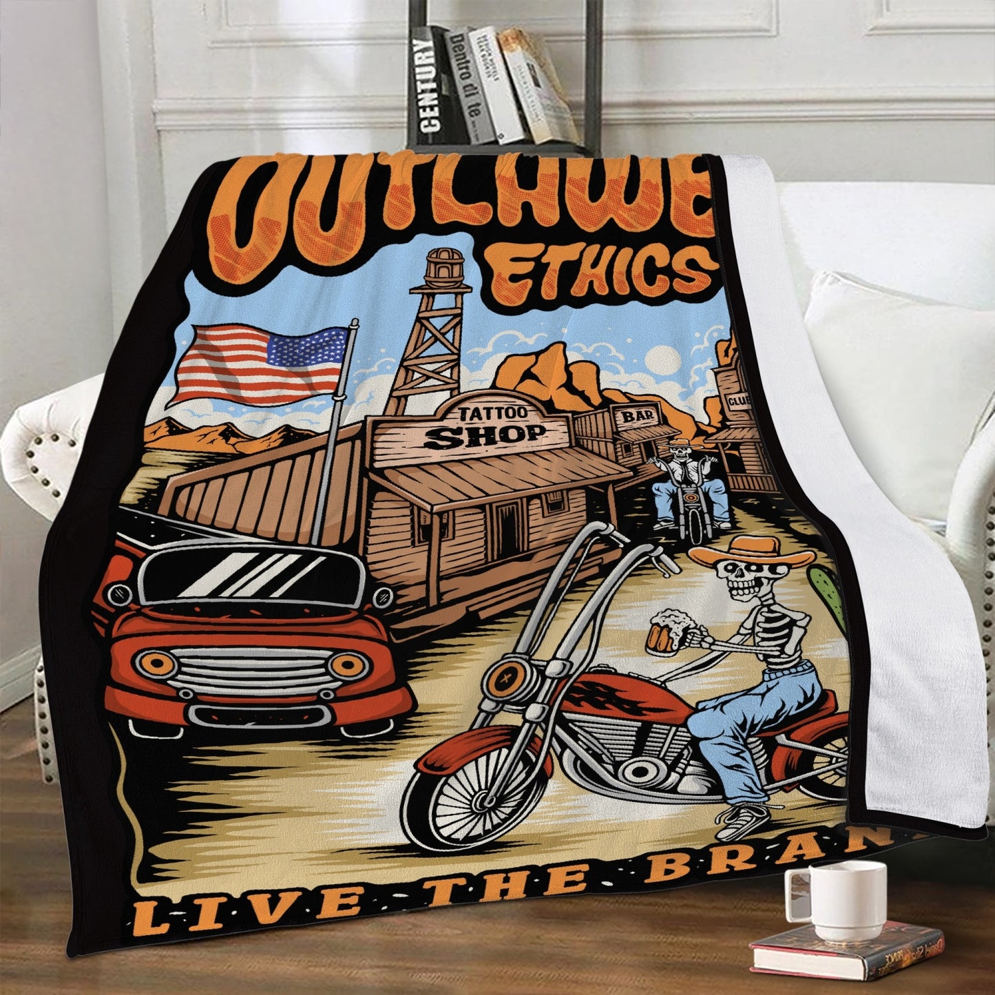 Outlawed Ethics Town Throw Blanket