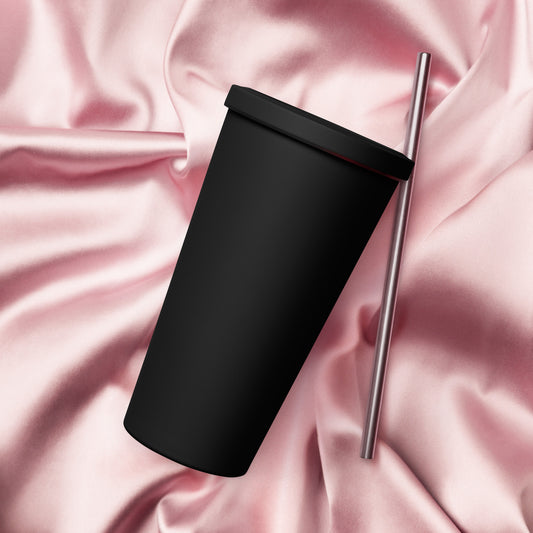 Insulated Branded OE tumbler with a straw