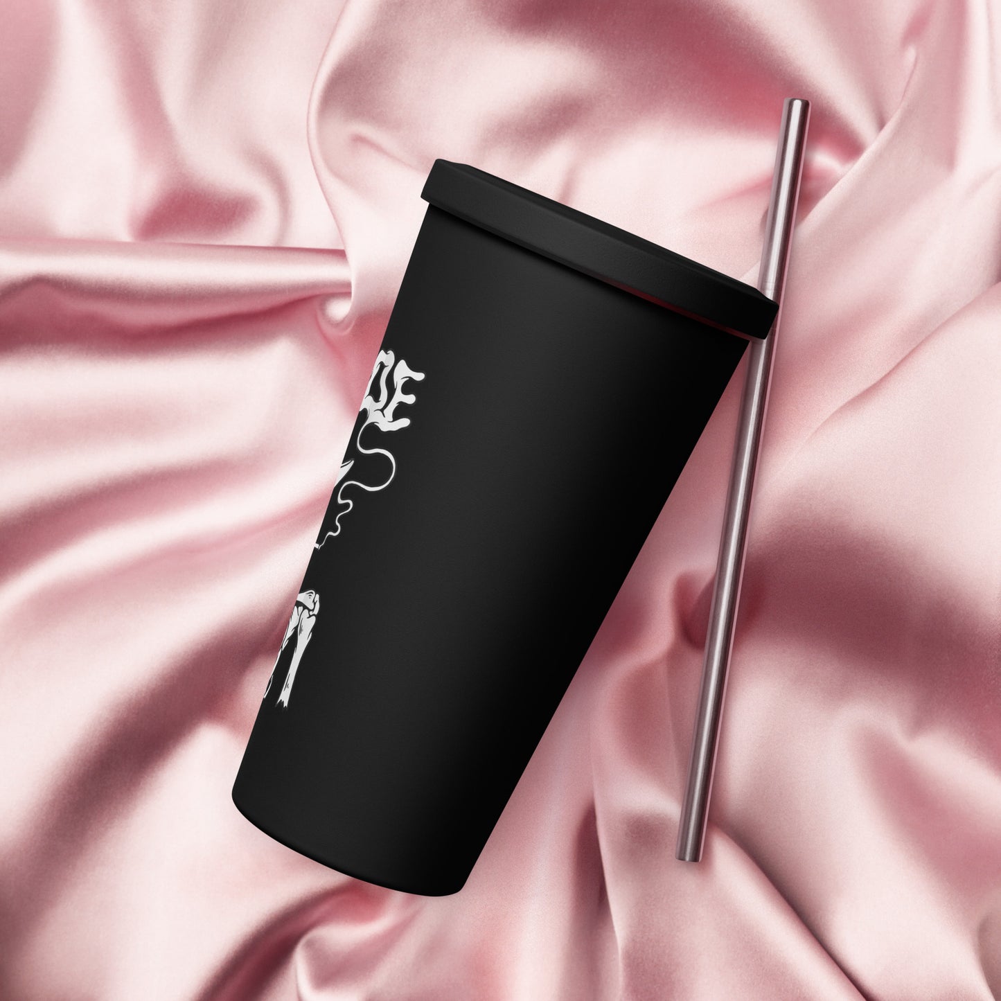 Insulated Branded OE tumbler with a straw