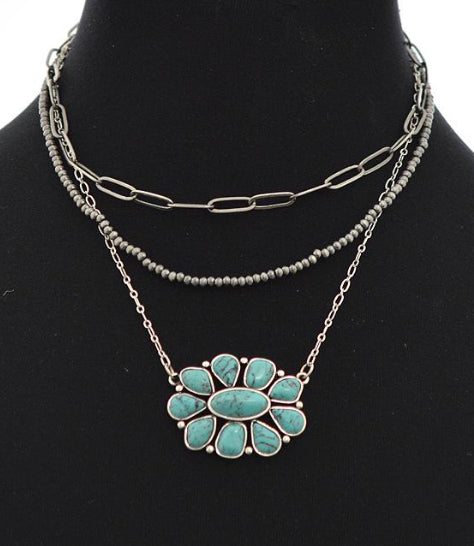 Western Layered Turquoise Necklace