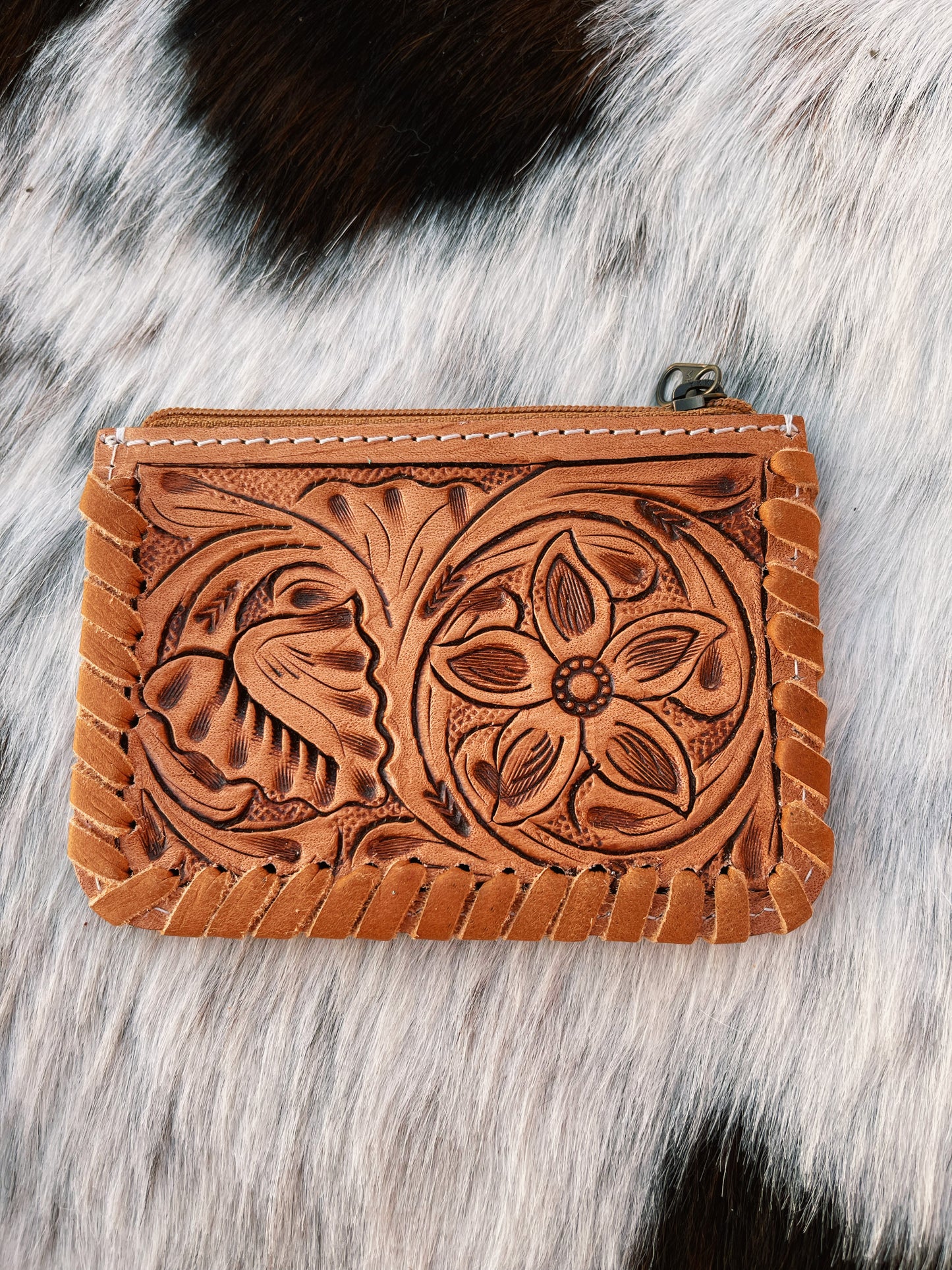 Leather Tooled Coin Purse