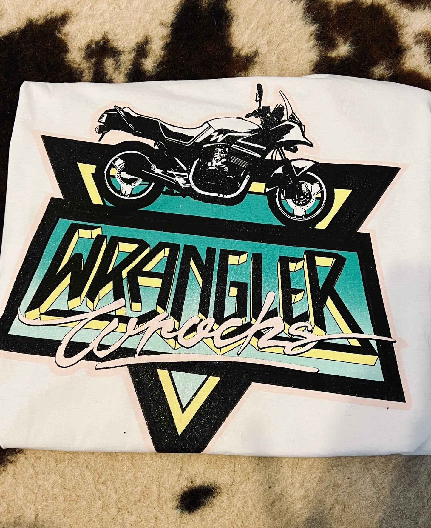 Wrangler Wrecks Motorcycle Vintage Tee