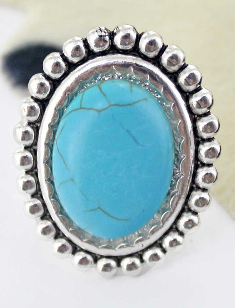 Turquoise Stoneridge Stretch Ring