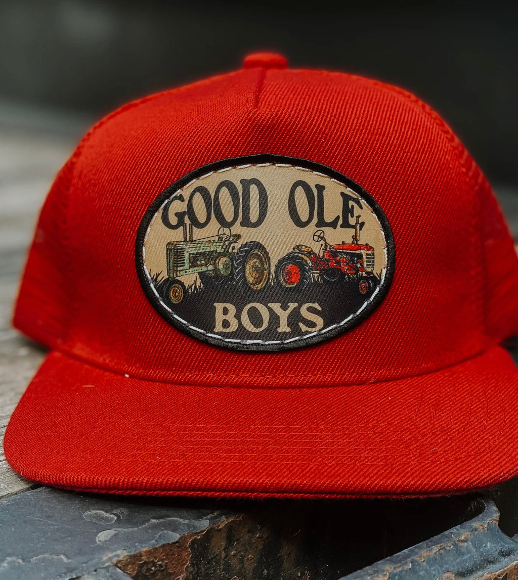 Red Good Ole Boys Printed Patch Hat