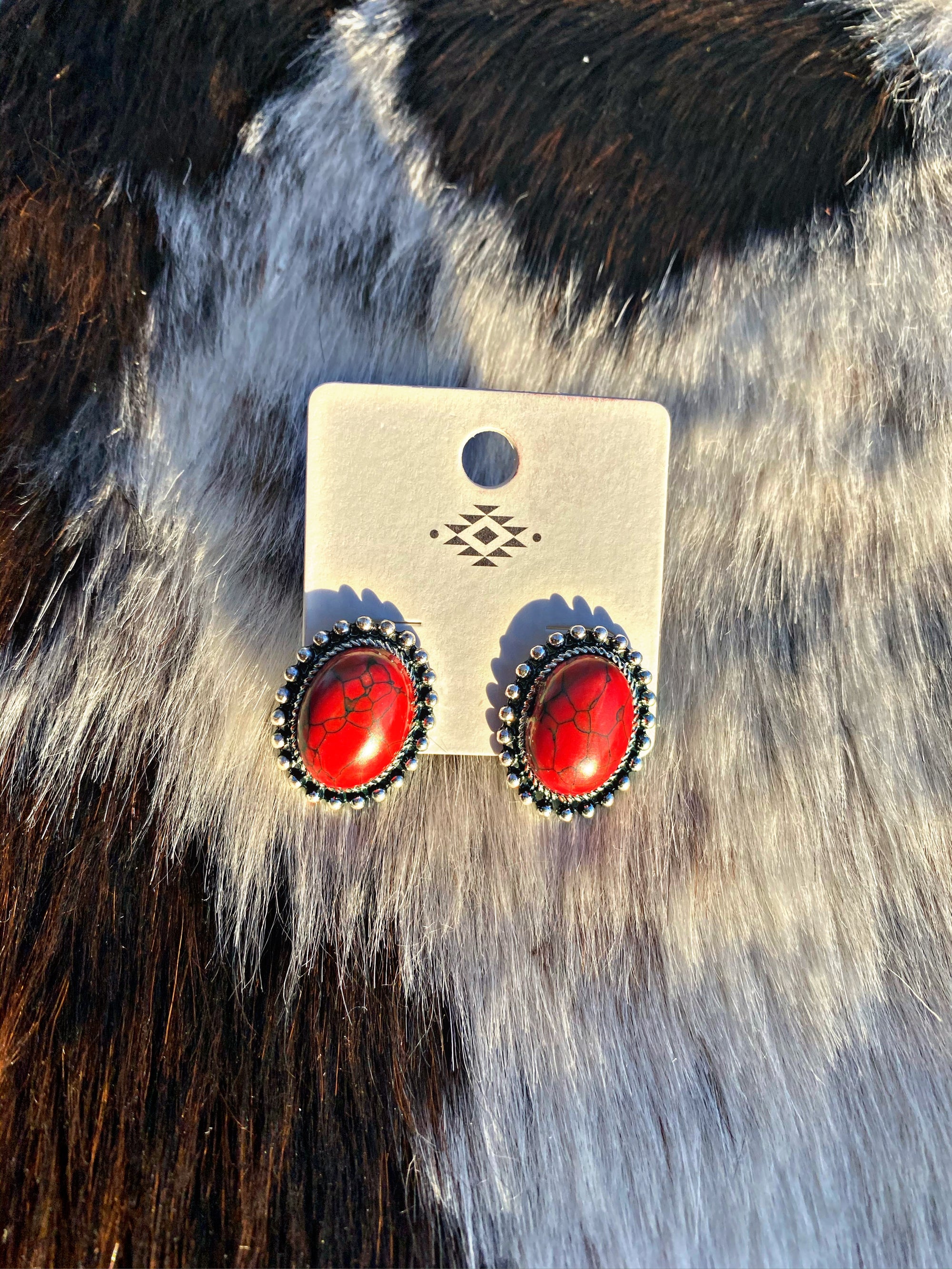 red-oval-post-earrings