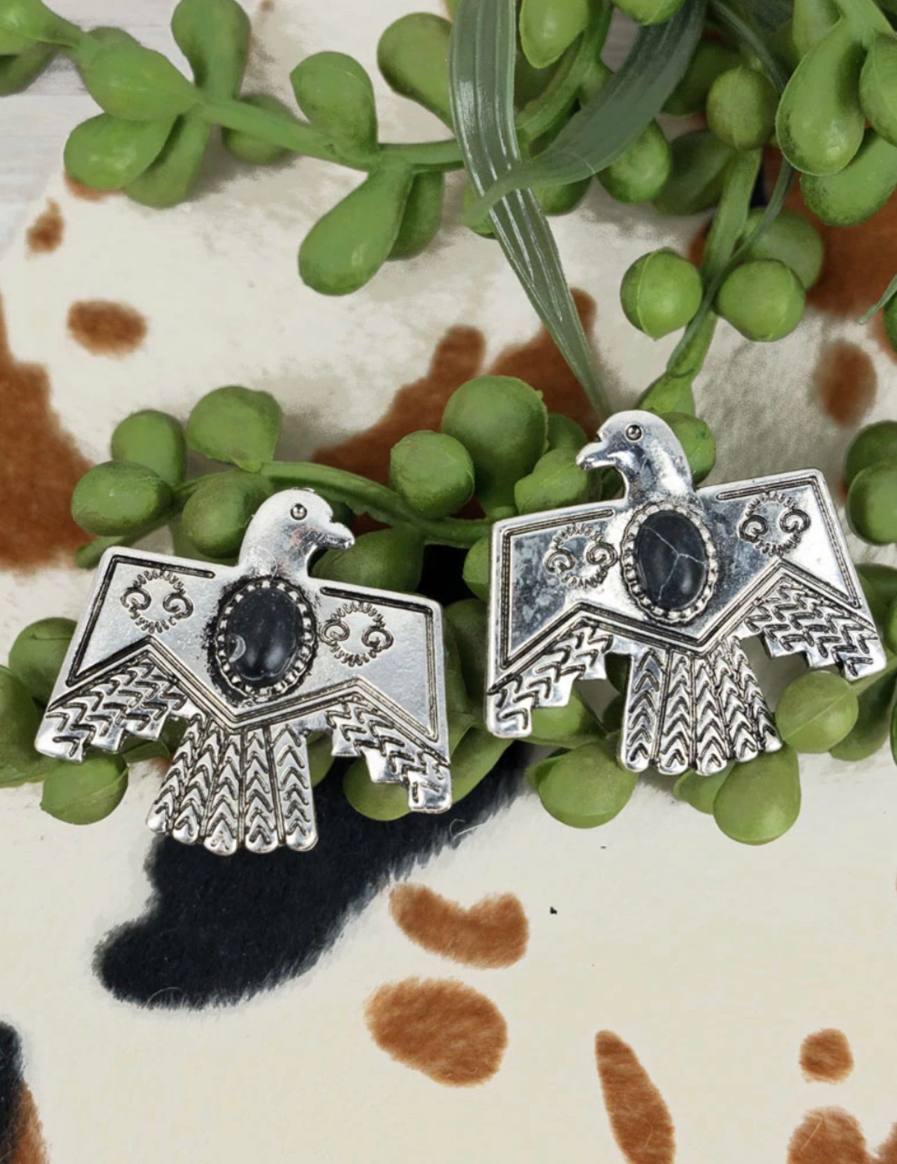 Black Taipa Thunderbird Earrings
