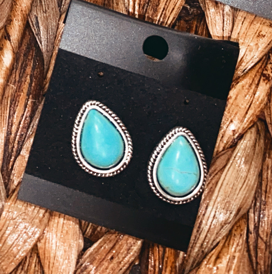 Turquoise Teardrop Earring set